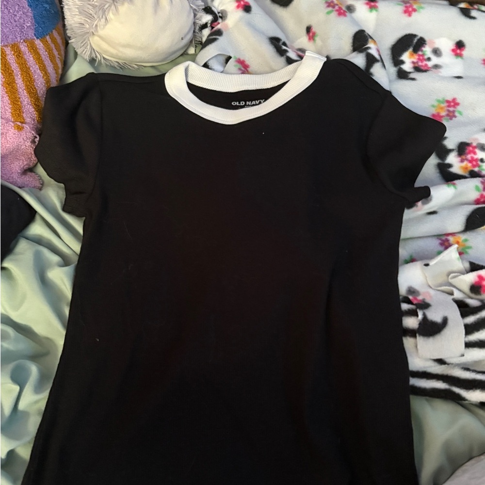 Old Navy Black and White Kids Tee